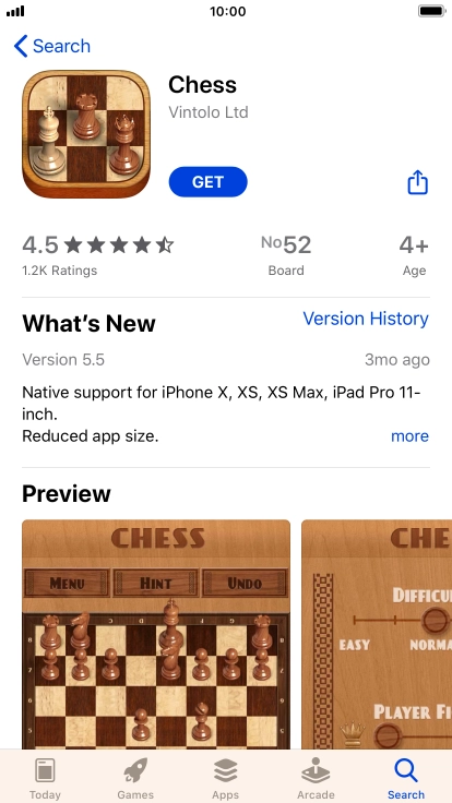 Press GET and follow the instructions on the screen to install the app.