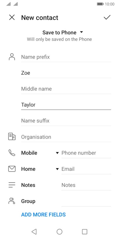 Press Phone number and key in the required phone number.
