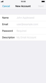 Press Name and key in the required sender name.