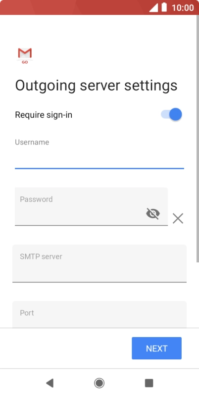 Press the field below 