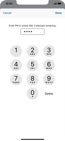 Key in your PIN and press Done.