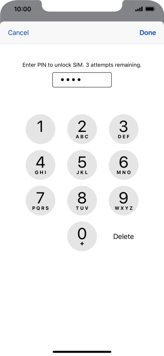 Key in your PIN and press Done.