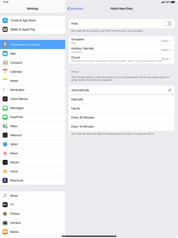 If you turn off the function, press the required setting.