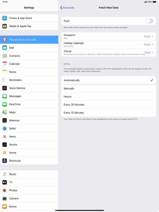 If you turn off the function, press the required setting.