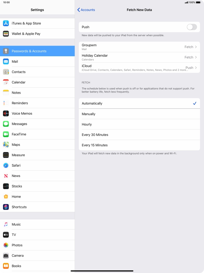 If you turn off the function, press the required setting.