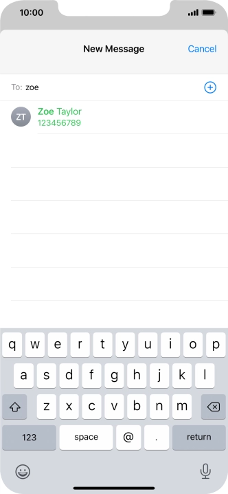 Press the required contact.