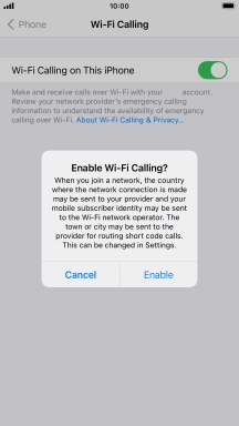 If you turn on the function, press Enable.