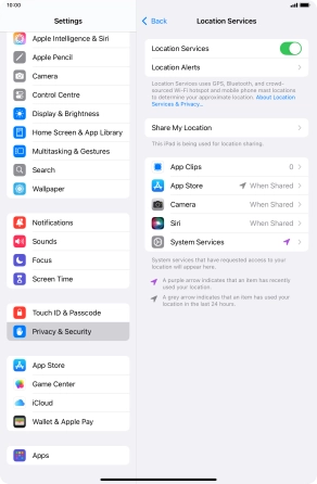 Press the required app. Press the required app.