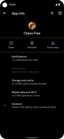 Press Storage and cache.