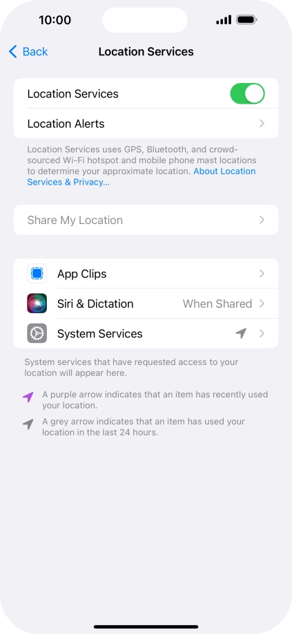 Press the required app.