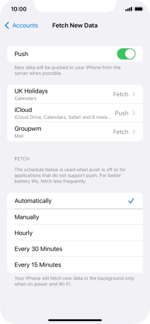 Press the indicator next to 