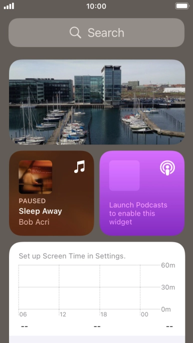 Slide your finger upwards on the screen.