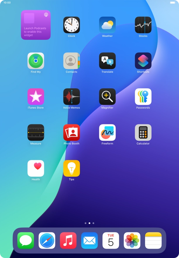 If you're using a Widget Stack: slide up or down on the stack to select the required widget.