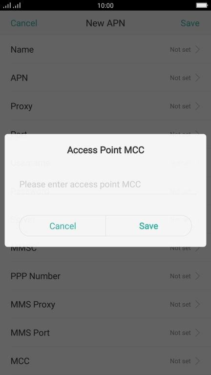 Key in 505 and press Save.