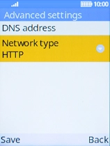 Select Network type.