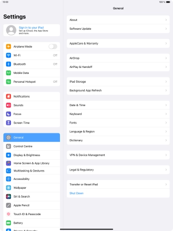 Press Sign in to your iPad.