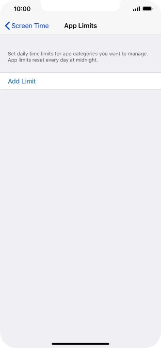 Press Add Limit.