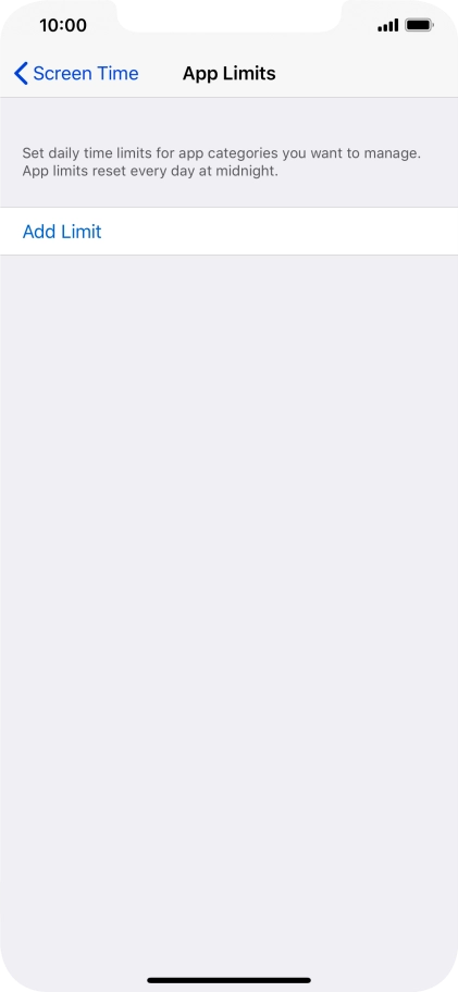 Press Add Limit.