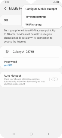 Press Configure Mobile Hotspot.