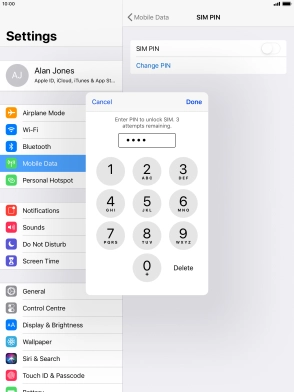 Key in your PIN and press Done.