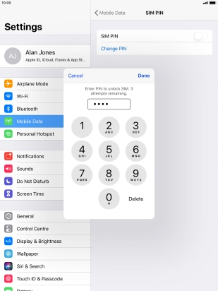 Key in your PIN and press Done.