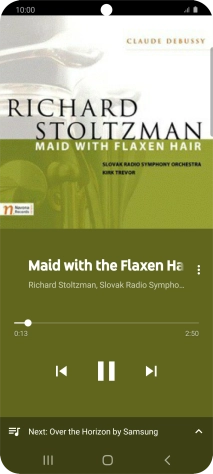 Press arrow right to go to the next audio file.