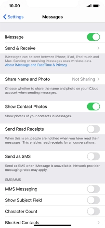 Press the indicator next to 