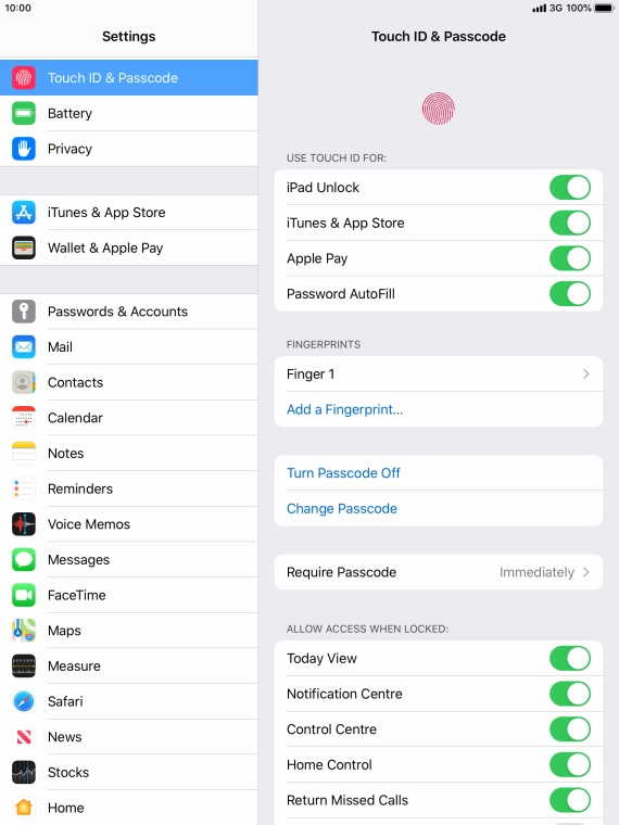 Press the indicator next to 