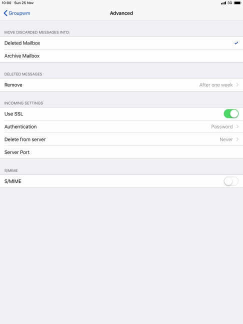 Press the indicator next to 