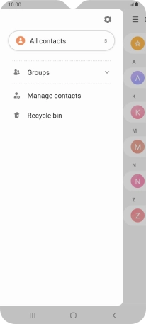 Press Manage contacts.