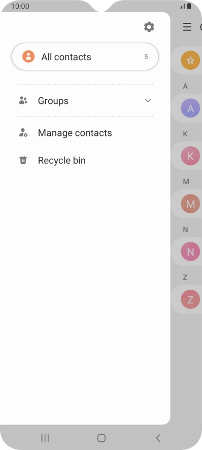 Press Manage contacts.