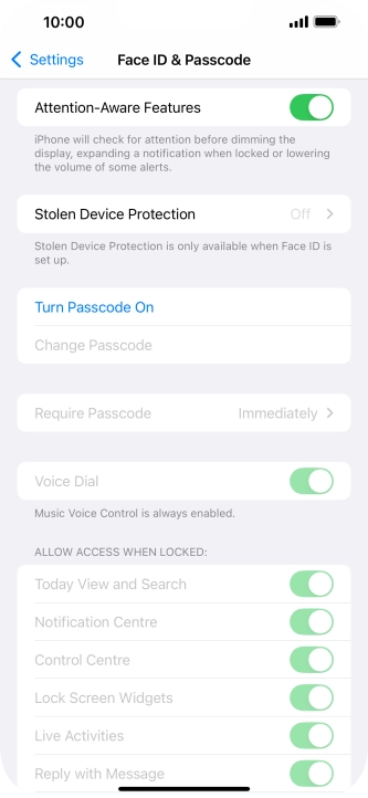 Press Turn Passcode On and key in a phone lock code of your own choice twice. Press Turn Passcode On and key in a phone lock code of your own choice twice.