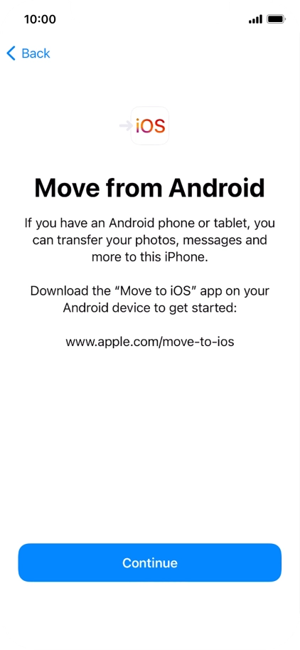 To transfer content to your phone, you need to install the app 