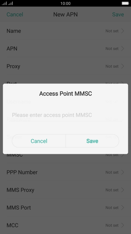 Key in http://pxt.vodafone.net.au/pxtsend and press Save.