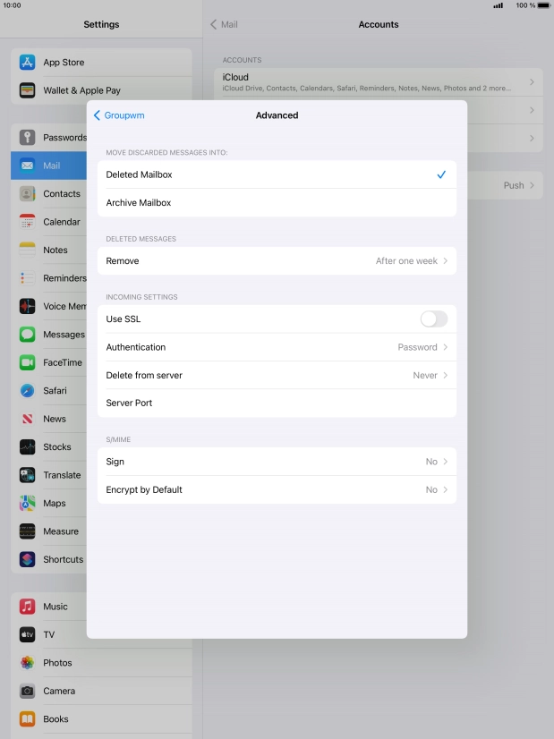 Press Authentication.