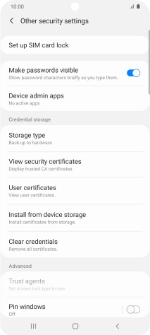 Press Set up SIM card lock.