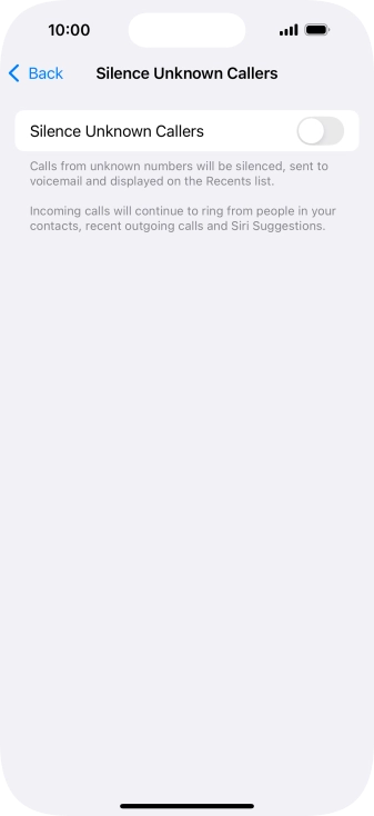 Press the indicator next to 