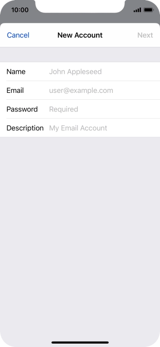Press Name and key in the required sender name.