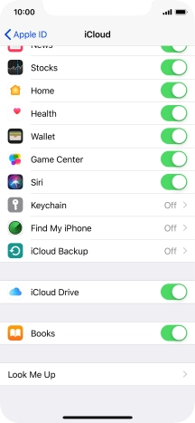 Press iCloud Backup.
