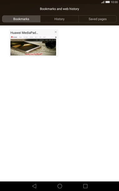 Press the required bookmark.