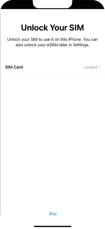 Press SIM Card.