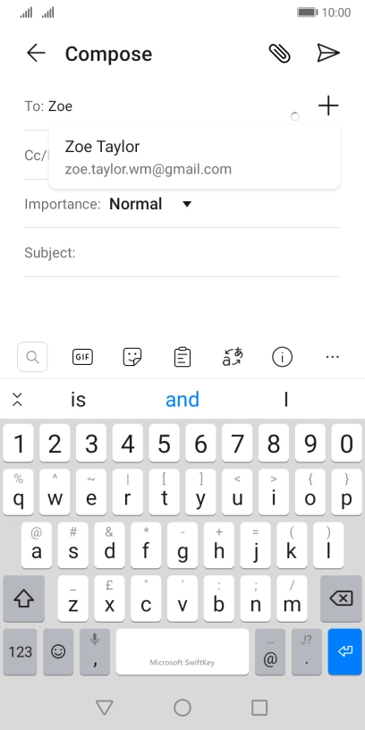 Press the required contact.