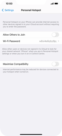 Press Wi-Fi Password and key in the required password.