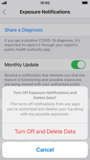 Press Turn Off and Delete Data.