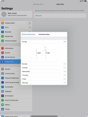 Select the required period.