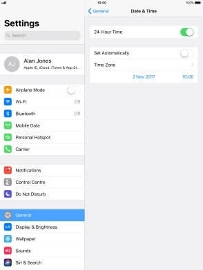 Press the indicator next to 