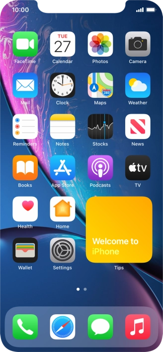 If you're using a Widget Stack: slide up or down on the stack to select the required widget.