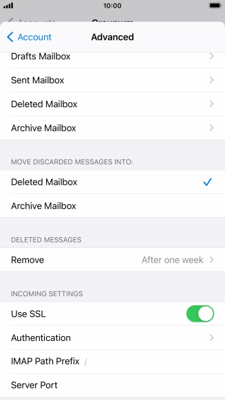 Press the indicator next to 