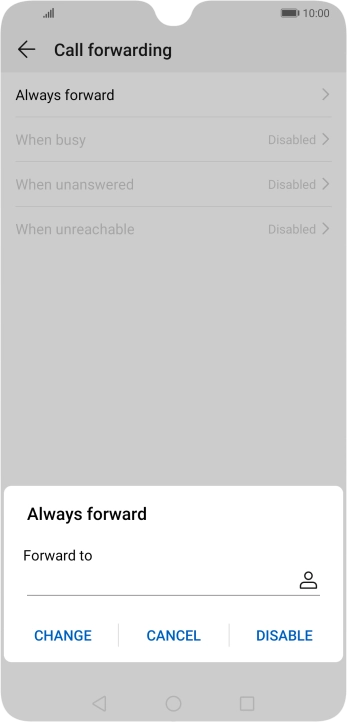 Press DISABLE.