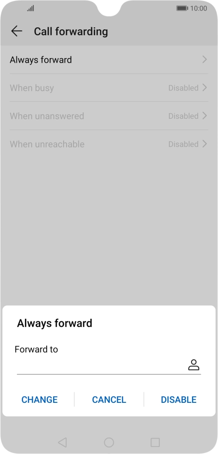 Press DISABLE.